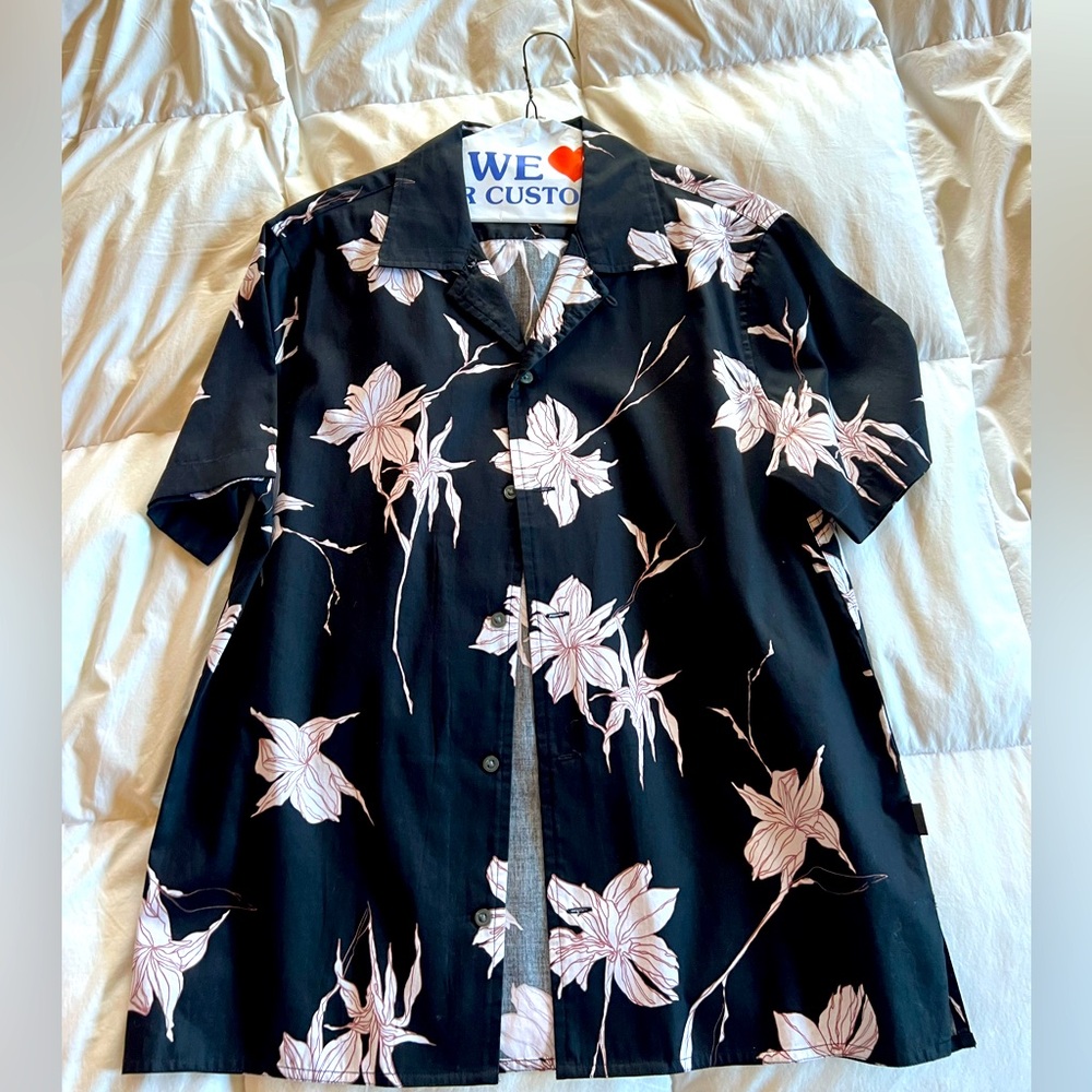 John Barbarossa short sleeve floral button up shirt